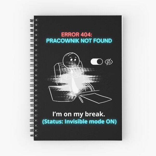 Item preview, Black ERROR 404 Pracownik Not Found - Funny Polinglish Office Humor Polish Gift designed and sold by VibePolinglish.
