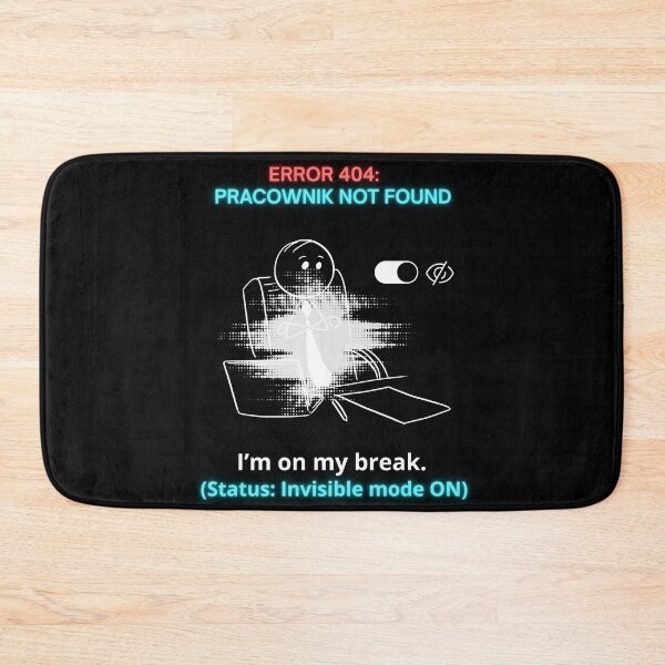 Item preview, Black ERROR 404 Pracownik Not Found - Funny Polinglish Office Humor Polish Gift designed and sold by VibePolinglish.