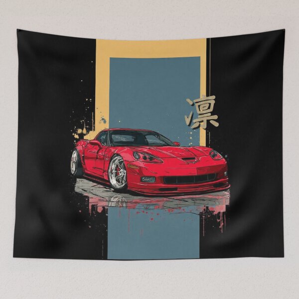 Item preview, Corvette JDM Drifting culture Japanese Art.  designed and sold by AGED Limited.