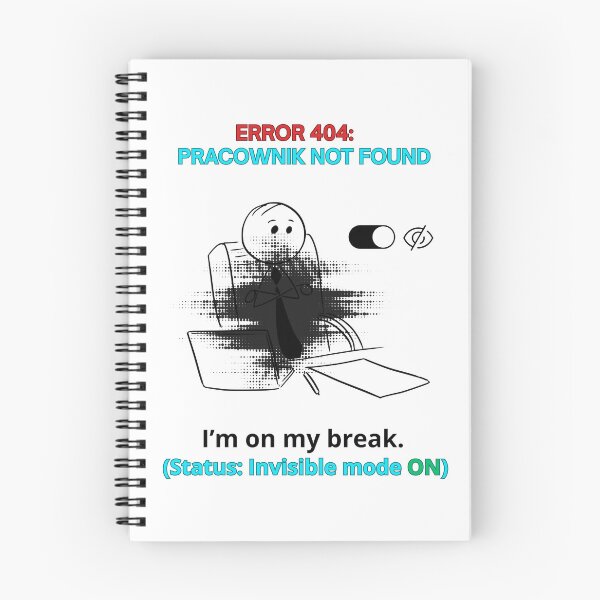 Item preview, White ERROR 404 Pracownik Not Found - Funny Polinglish Office Humor Polish Gift designed and sold by VibePolinglish.
