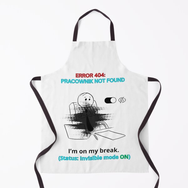 Item preview, White ERROR 404 Pracownik Not Found - Funny Polinglish Office Humor Polish Gift designed and sold by VibePolinglish.