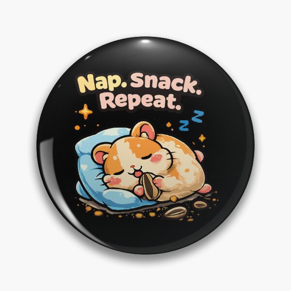 Item preview, Cute Sleeping Hamster Nap Snack Repeat Funny Lazy Animal T-Shirt designed and sold by DarojadNR.