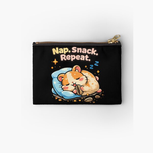 Item preview, Cute Sleeping Hamster Nap Snack Repeat Funny Lazy Animal T-Shirt designed and sold by DarojadNR.