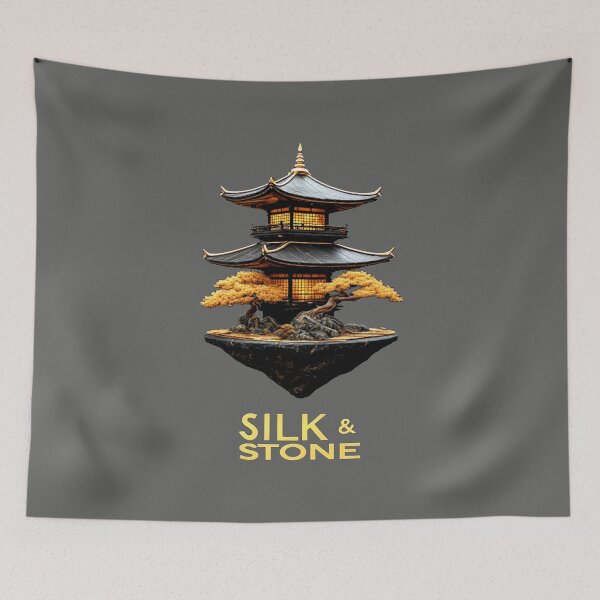 Item preview, Silk & Stone - Zen Sanctuary – Pagoda & Obsidian Bonsai High-End 3D_ Edition_02 designed and sold by Shift-Bloom.