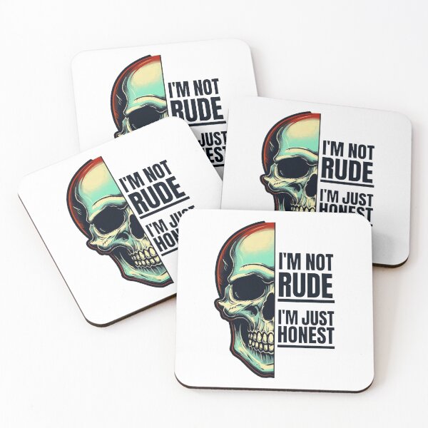 Item preview,  I'm Not Rude I'm Just Honest - Gritty Skull Art designed and sold by A-M-G-Shop.