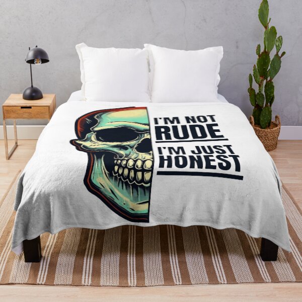 Item preview,  I'm Not Rude I'm Just Honest - Gritty Skull Art designed and sold by A-M-G-Shop.