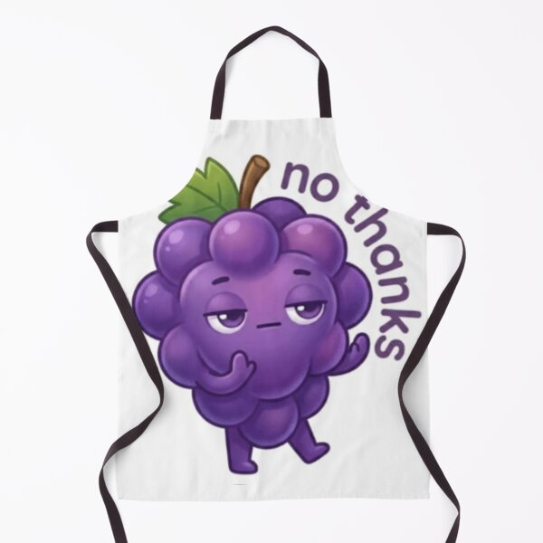 Item preview, Grape “No Thanks” Kawaii Sticker – Polite Reaction designed and sold by Dakochaaan.