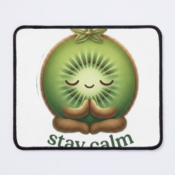 Item preview, Kiwi “Stay Calm” Kawaii Sticker – Relax Minimal Aesthetic designed and sold by Dakochaaan.