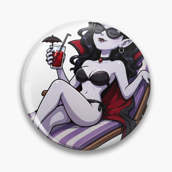 Item preview, Sunbathing Vampire Girl Funny Gothic Summer Sticker designed and sold by Kalsaver.