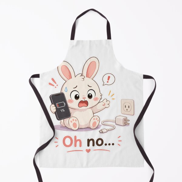 Item preview, Bunny Low Battery Oh No Charging Fail Moment designed and sold by Sadia  Jannat.