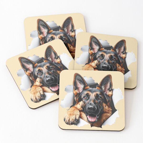 Item preview, Forever Faithful – Loyal German Shepherd Illustration designed and sold by The Digital Compass.