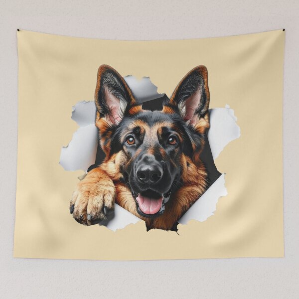 Item preview, Forever Faithful – Loyal German Shepherd Illustration designed and sold by The Digital Compass.