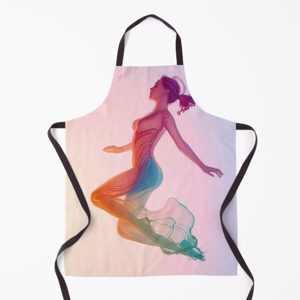 Aperçu de l'œuvre Grâce fluide - Art de la figure de la femme liquide arc-en-ciel vibrante créée et vendue par UnRealS.