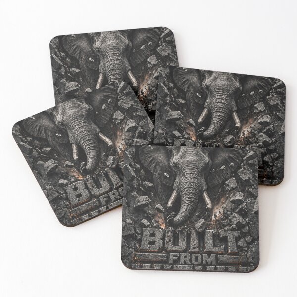 Item preview, Founder Built From Within Elephant Industrial Brutalist Art Print designed and sold by SavannaStrikes.
