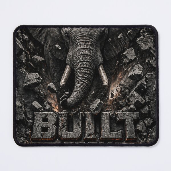 Item preview, Founder Built From Within Elephant Industrial Brutalist Art Print designed and sold by SavannaStrikes.