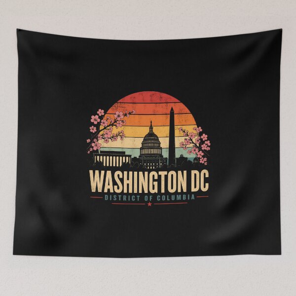 Item preview, Washington DC District Of Columbia Retro Sunset designed and sold by Fenay Designs.