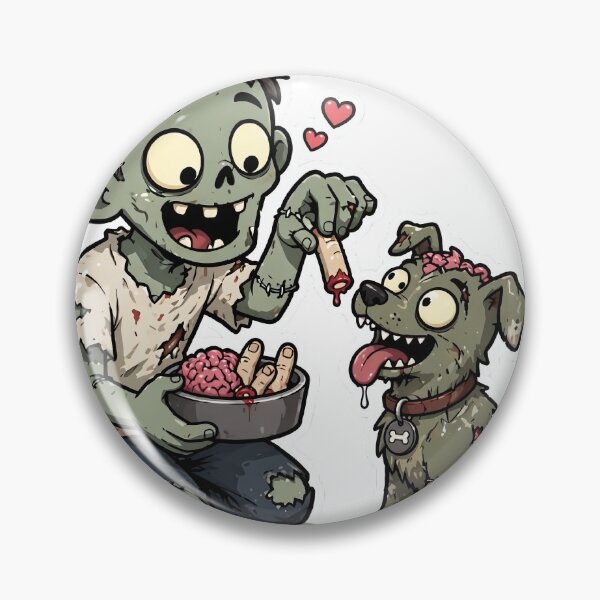 Item preview, Zombie Feeding Pet Dog Funny Dark Humor Sticker designed and sold by Kalsaver.
