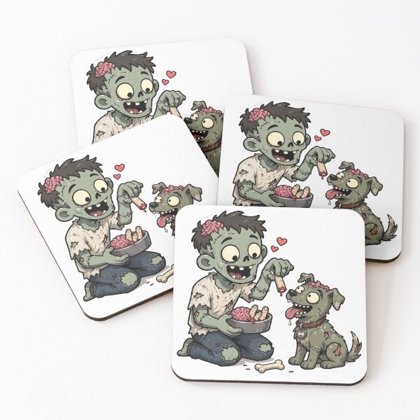 Item preview, Zombie Feeding Pet Dog Funny Dark Humor Sticker designed and sold by Kalsaver.