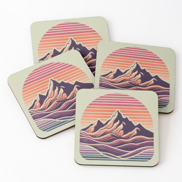 Item preview, Sunset Mountains – Abstract Landscape designed and sold by Dogandesighn.