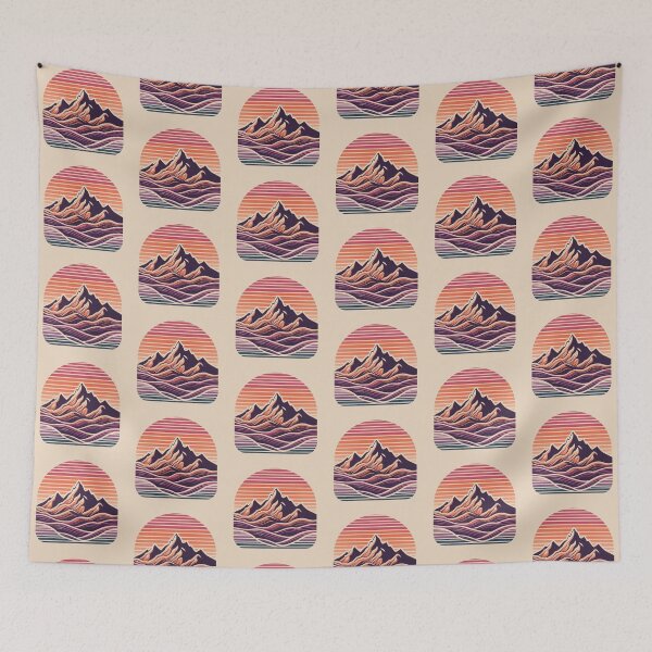Item preview, Sunset Mountains – Abstract Landscape designed and sold by Dogandesighn.