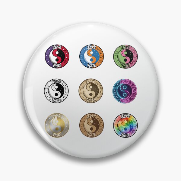 Item preview, Love Hate Ying Yang Art Print – 9 Aesthetic Designs | Spiritual Balance Symbol Graphic Tee Sticker Gift designed and sold by SideKickCreates.