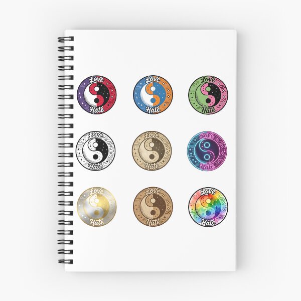Item preview, Love Hate Ying Yang Art Print – 9 Aesthetic Designs | Spiritual Balance Symbol Graphic Tee Sticker Gift designed and sold by SideKickCreates.
