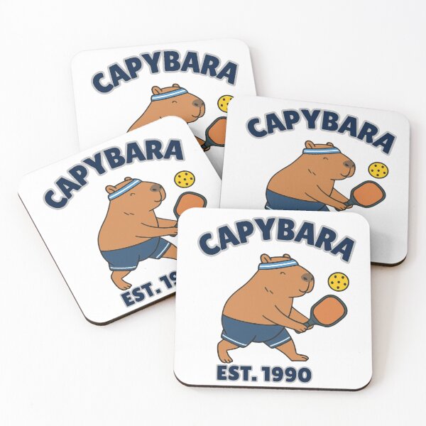 Item preview, Funny Capybara Pickleball Player Retro Athletic Style - Est 1990 designed and sold by "Positive Vibes & Daily Lifestyle".