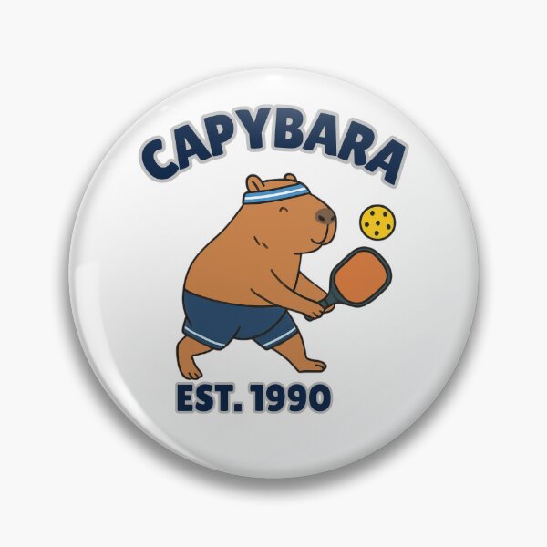 Item preview, Funny Capybara Pickleball Player Retro Athletic Style - Est 1990 designed and sold by The Daily Progress.