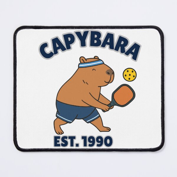 Item preview, Funny Capybara Pickleball Player Retro Athletic Style - Est 1990 designed and sold by "Positive Vibes & Daily Lifestyle".