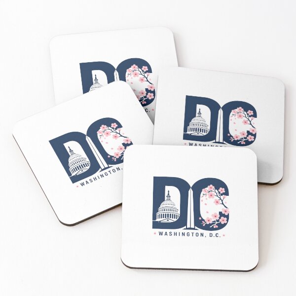 Item preview, Silueta de flor de cerezo de DC Washington DC designed and sold by Fenay Designs.