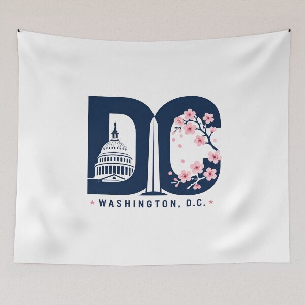 Aperçu de l'œuvre Silhouette de fleurs de cerisier DC Washington DC créée et vendue par Fenay Designs.