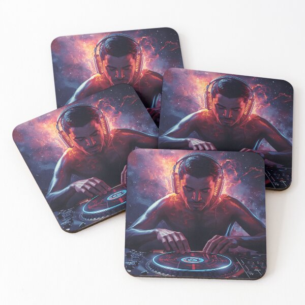Item preview, Cosmic Beats - Galactic DJ Performance in Nebula Skies designed and sold by UnRealS.