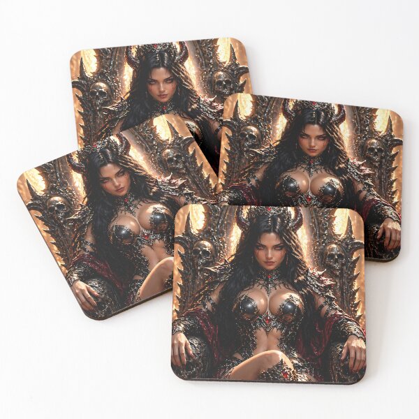 Item preview, Dark Demon Queen on Throne – Gothic Fantasy Empress, Epic Dark Art designed and sold by thor81pl.