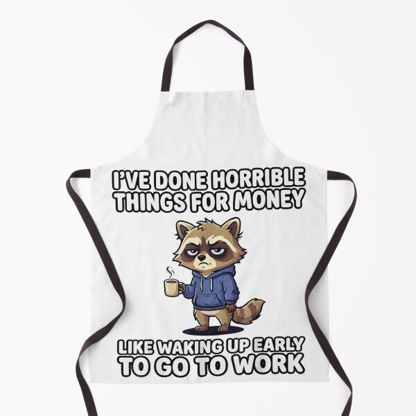 Item preview, Tired Raccoon Drinking Coffee I Have Done Horrible Things For Money designed and sold by StanaLuis.
