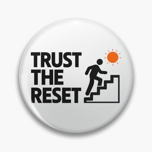 Item preview, Trust The Reset Minimalist Motivational Stair Climber Illustration designed and sold by FunFitLife Studio.