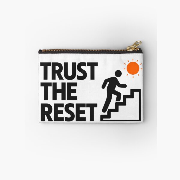 Item preview, Trust The Reset Minimalist Motivational Stair Climber Illustration designed and sold by FunFitLife Studio.