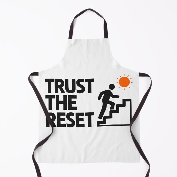 Item preview, Trust The Reset Minimalist Motivational Stair Climber Illustration designed and sold by FunFitLife Studio.
