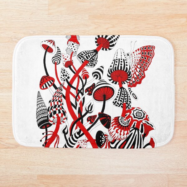 Item preview, Red and Black Mushrooms designed and sold by Ruta.