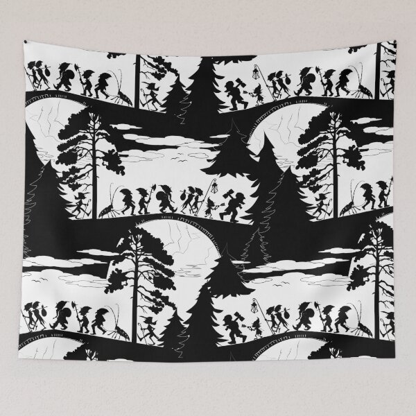 Item preview, march of the dwarves - black and white designed and sold by kobyakov.