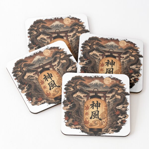 Item preview, Traditional Japanese Chochin Lantern - Autumn Moon & Fujisan Art designed and sold by FIRASs19.