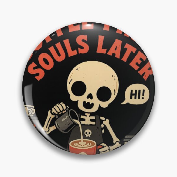 Item preview, Coffee First Souls Later Funny Skeleton Barista Shirt designed and sold by Kalsaver.