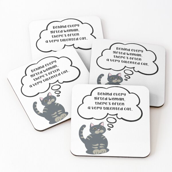 Item preview, Behind Every Gifted Woman, There’s Often A Very Talented Cat designed and sold by SuperFloofRes.