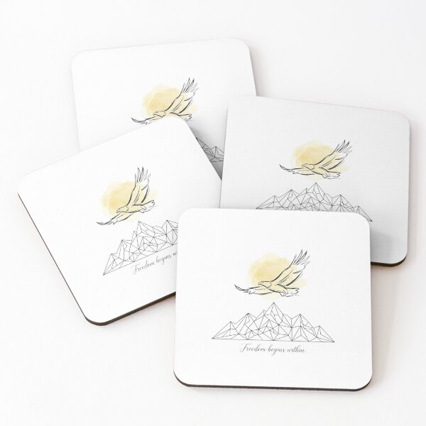 Item preview, Freedom Eagle - Minimalist Mountain Art designed and sold by KindByNature.