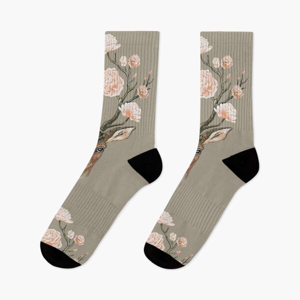 Item preview, Deer and Peonies  designed and sold by Ruta.