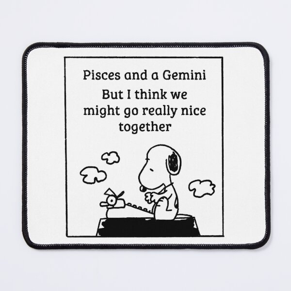 Item preview, snoopy pisces and a gemini drop dead lyric designed and sold by liveawhimsylife.