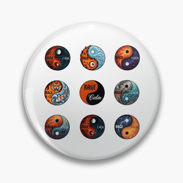 Item preview, Rage & Calm Yin Yang Art – Spiritual Balance Graphic Design Collection designed and sold by SideKickCreates.