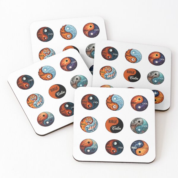Item preview, Rage & Calm Yin Yang Art – Spiritual Balance Graphic Design Collection designed and sold by SideKickCreates.