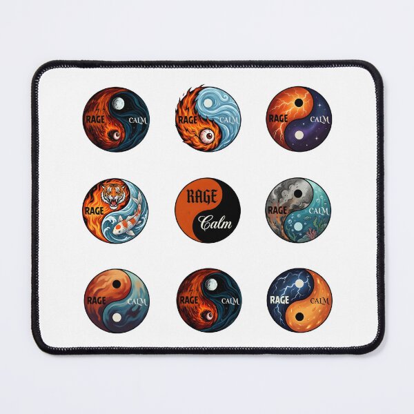 Item preview, Rage & Calm Yin Yang Art – Spiritual Balance Graphic Design Collection designed and sold by SideKickCreates.