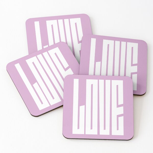 Item preview, love - white on pastel pink typography art designed and sold by kobyakov.