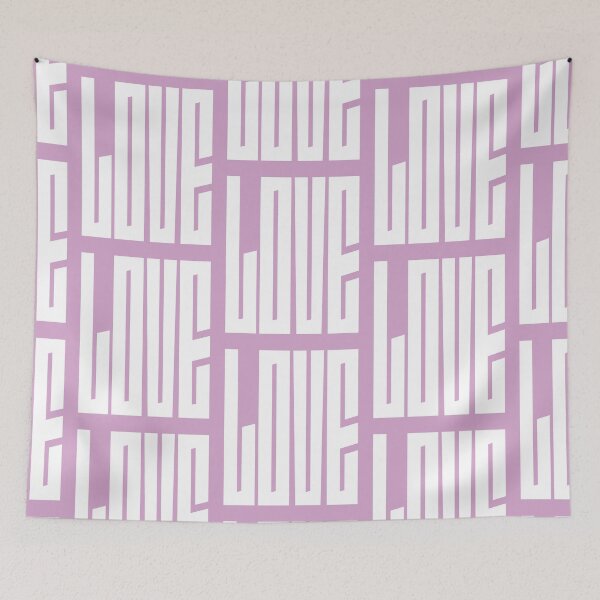 Item preview, love - white on pastel pink typography art designed and sold by kobyakov.
